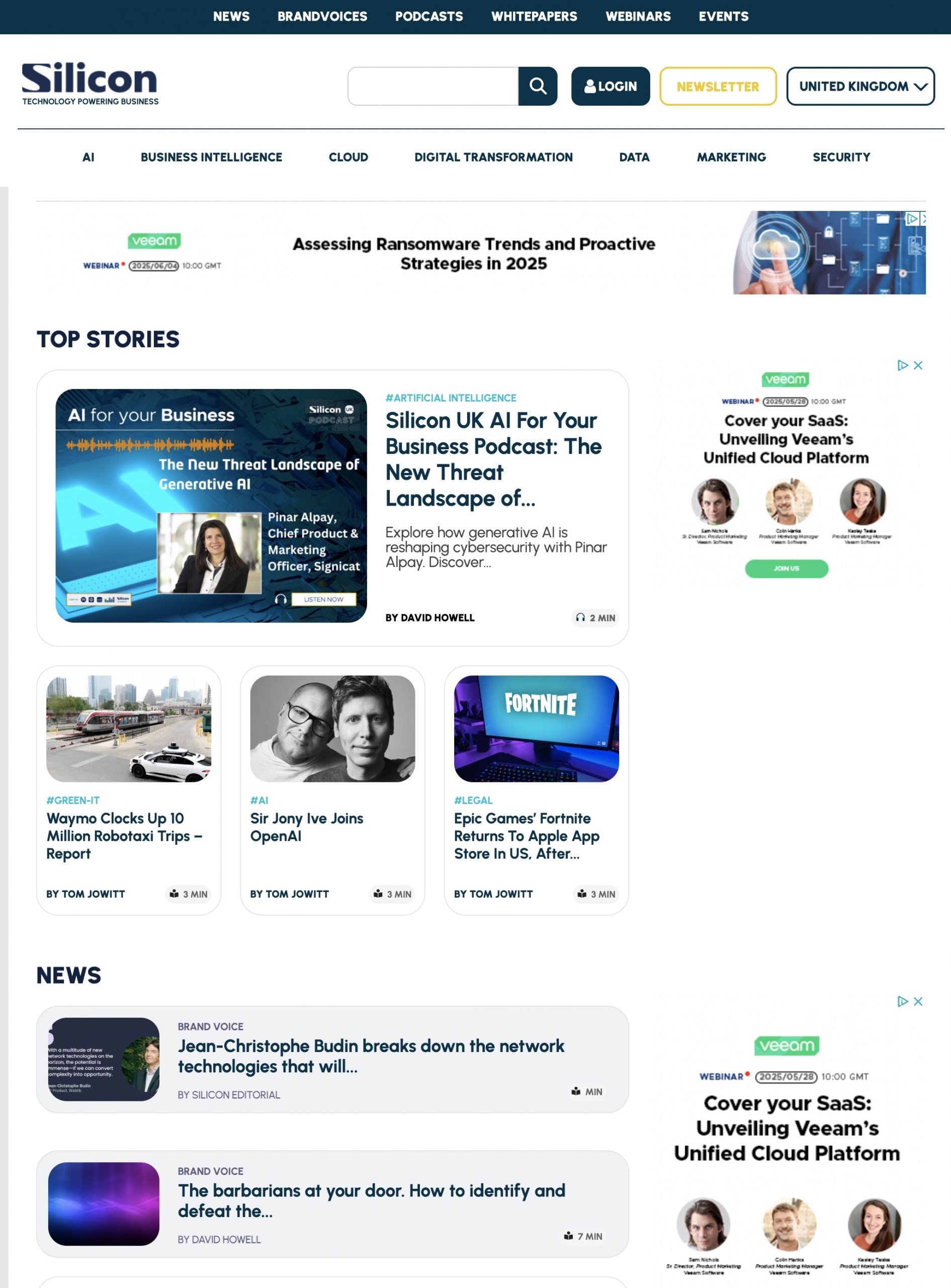 Silicon Homepage Silicon Homepage